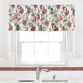 Window Treatments Valance Curtains Kitchen Window Valances or Living Room Red Blue Curtains Floral Curtains Rod Pocket 53 Inches x 13 Inches, Window Decor - Decorative Things