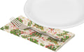 Christmas Napkins 18" x 18" Cloth Dinner, Elegant 100% Cotton Table Decor Linens Red and Green Holly Print Set - Decorative Things