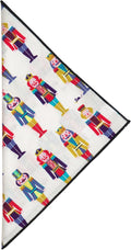 Christmas Napkins 18" x 18" Cloth Dinner, Elegant 100% Cotton Table Decor Linens White Nutcracker Print - Decorative Things