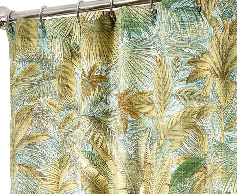 Tropical Shower Curtains Tommy Bahama Fabric Green Bahamian Breeze 72 Inches - Decorative Things