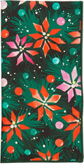 Christmas Napkins 18" x 18" Cloth Dinner, Elegant 100% Cotton Table Decor Linens Red and Green Tree Print - Decorative Things