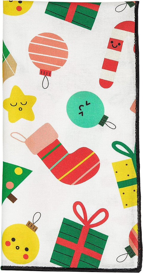 Christmas Napkins 18" x 18"Cloth Dinner Napkins, Elegant 100% Cotton Linen Napkins, Set of 12 Cloth Napkins for Christmas Table Decorations and Christmas Table Setting, Xmas Gifts - Decorative Things