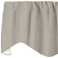 Valances for Windows, Farmhouse Curtains, Kitchen Window Treatments, Living Room Curtains- Swag Striped Black and Off-White Curtains, Ticking Valence Curtains, Short Curtains 53 Inches x 18 Inches - Decorative Things