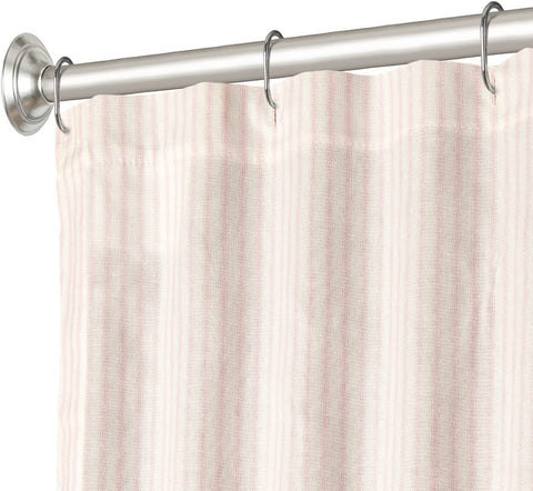 Extra Long Shower Curtain Pink Fabric Shower Curtains 84 Inch, Unique, Cool, Striped Bathroom Curtain, Pink Bathroom Accessories, Cute Pink Decor, Girls Bathroom Decor 72" x 84" - Decorative Things
