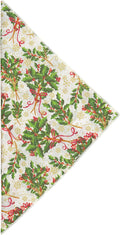 Christmas Napkins 18" x 18" Cloth Dinner, Elegant 100% Cotton Table Decor Linens Red and Green Holly Print Set - Decorative Things