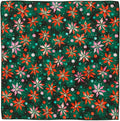Christmas Napkins 18" x 18" Cloth Dinner, Elegant 100% Cotton Table Decor Linens Red and Green Tree Print - Decorative Things