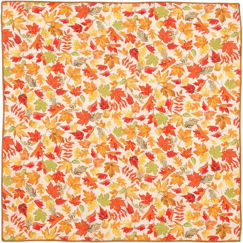 Decorative Things Cloth Napkins for Fall Décor or Thanksgiving Table Decor, Halloween Party, 100% Cotton, Reusable Washable Soft, Made in USA 18" x 18" Autumn Leaf Print - Decorative Things