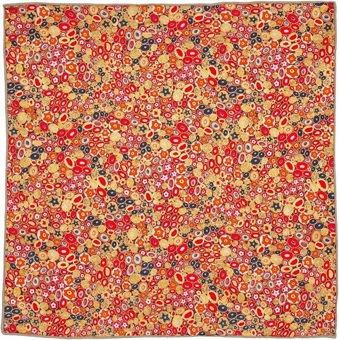 Cloth Napkins for Christmas Table Decor Setting, Thanksgiving, Chinese New Year Decorations, Red and Gold Gustav Klimt Print, 100% Cotton 18" - Decorative Things