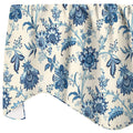 Decorative Things Window Treatments Valances Kitchen Curtains Living Room Curtains Bedroom Blue Floral Lined Adjustable Swag Short Curtains 53" x 18" - Decorative Things