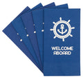 Welcome Aboard Decorative Paper Hand Towels for Bathroom Fingertip Towels Guest Towels Disposable Bathroom Hand Towels, Nautical Coastal Anchor Pk 32 - Decorative Things