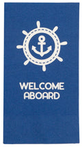 Welcome Aboard Decorative Paper Hand Towels for Bathroom Fingertip Towels Guest Towels Disposable Bathroom Hand Towels, Nautical Coastal Anchor Pk 16 - Decorative Things