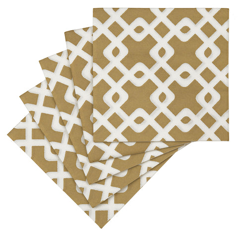 Gold Napkins for Wedding, Anniversary or Engagement Party Table Decor and Table Settings - Wedding Napkins Decorative Paper Dinner Napkins Disposable with Gold Decorations 8" x 8" Pk of 20 - Decorative Things