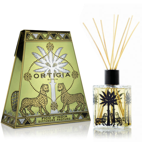 Ortigia Essential Oil Diffuser, Reed Diffuser & Essential Oils Home Fragrance Air Freshener Fig & Cedar - Decorative Things