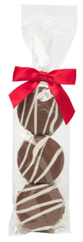 Valentines Chocolate Covered Oreo Cookies with White Chocolate with Gourmet Chocolate and Valentines Candy White Drizzle, Valentines Day Gifts for Him or Her, Kosher, Nut Free - Pak of 3 - Decorative Things
