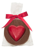 Chocolate Valentines Day Oreo Cookie with Gourmet Chocolate Heart Molded on Top for Valentines Day Gifts for Her or Him, Valentines Party Favors- Kosher, Nut Free, Individually Wrapped One Cookie - Decorative Things