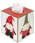 Tissue Box Cover Christmas Bathroom Decor, Christmas Bedroom Decor, Christmas Desk Decorations, Tissue Holder with Christmas Gnome Christmas Decorations One Size Fits Most Tissue Boxes 5.5" x 5" x 5" - Decorative Things