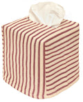 Tissue Box Cover Tissue Holder Tissue Dispenser Square Cube - Soft Fabric Cover Slips Over Facial Tissue Box - One Size Fits Most - Fully Lined, Red Bathroom Decor, Bedroom, Desk, Made in USA - Decorative Things