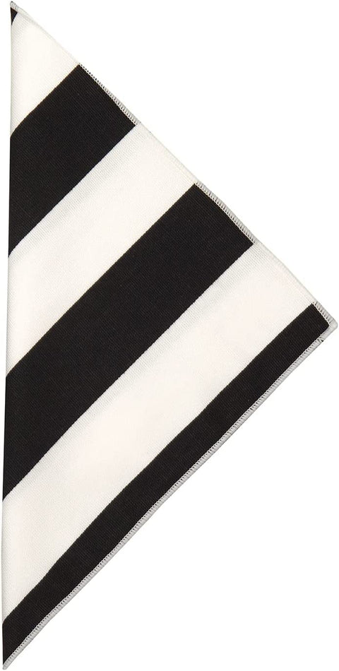 Cloth Napkins 100% Cotton Linen Napkins 18" x 18" Dinner Napkins Striped Black and White Table Decor Linens 18" x 18" - Decorative Things
