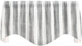 Decorative Things Valances for Windows, Valance Curtains, Kitchen Curtains or Living Room Curtains, Swag Short Gray Curtains, Striped Window Treatments, Rod Pocket Valence 53 Inches x 18 Inches - Decorative Things