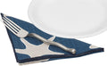 Cloth Napkins Table Linens Cotton Linen Napkins Dinner Napkins Nautical Beach Decor Blue Sealife - Decorative Things