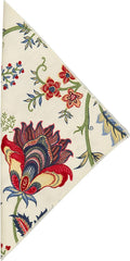 Cloth Napkins Dinner Napkins Linen Napkins 100% Cotton 18 x 18 inches Floral Napkins Blue and Red - Decorative Things