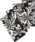 100% Cotton Linen Napkins Cloth Napkins 18" x 18" Dinner Napkins, Black and White Wedding Napkins, Damask Napkins, Table Decor, Set of Table Napkins - Decorative Things