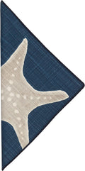 Cloth Napkins Table Linens Cotton Linen Napkins Dinner Napkins Nautical Beach Decor Blue Sealife - Decorative Things