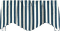 Decorative Things Window Treatments Valance Curtains Kitchen Curtians or Living Room Window Valances Swag Short Curtains Rod Pocket Blue and White Striped 54 Inches x 18 Inches - Decorative Things