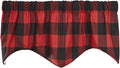 Farmhouse Curtains, Valance Curtains, Valences for Windows - Use for Living Room Curtains or Kitchen Valance Curtains, Buffalo Plaid, Swag Short Curtains Red Curtains Valence 53 Inches x 18 Inches - Decorative Things
