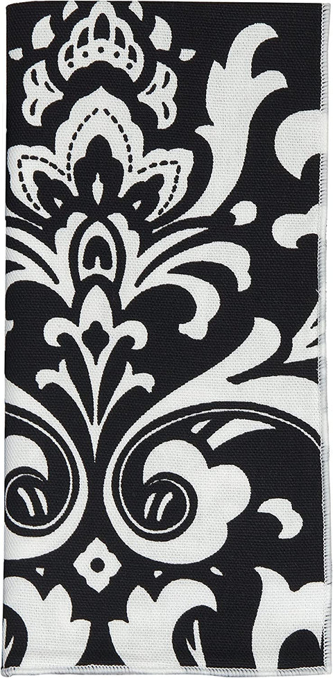 Black and White Party Cloth Napkins Wedding Napkins Table Linens Dinner Set of Black Damask - Decorative Things